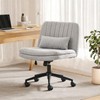 Criss Cross Chair with Wheels, Comfy Armless Cross Legged Office