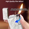 Metal Lighter, Dragon Relief Design, Side Wheel Frosted Lighter, Refillable