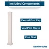 Weatherables Vinyl Railing Posts, Vinyl Post Kit 4 in. x