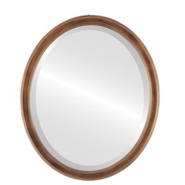 OVALCREST Oval Beveled Wall Mirror for Home Decor - Toronto Style - Sunset Gold - 18x22 Outside Dimensions