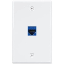Newhouse Hardware Ethernet Wall Plate, White, 5-Pack