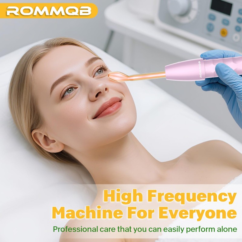 ROMMQB Professional Skin Therapy Device with 4 Orange Neon Sticks,