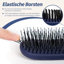 SHINLEA Detangler Slimy Hair Brush, Massaging Scalp Hair Brush for Long, Thin, Curly, Wavy, Dry Hair, Reduces Hair Breakage, Eliminates Knots, Hair Brush with Ball Head Bristles