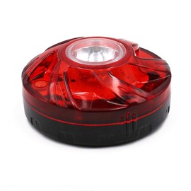 Tumecos Emergency Flare Alert LED Flare Beacon Auto Roadside Safety Warning Signal Caution Light Strobe Light with Magnetic Base for Vehicle (Red 1)