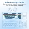 HUO JI 96% Wireless Mechanical Keyboard, Hot Swappable, Pre-lubed Blue