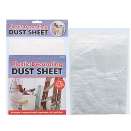 Dust Sheets Decorating Waterproof Lightweight Protectors Heavy Duty Transparent Durable Sheet for Painting Furniture Floor Great for Artists Workmen Decorators 3metre X 4m Pack of (1)