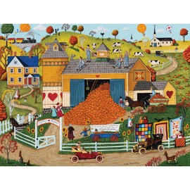 Bits and Pieces - 500 Piece Jigsaw Puzzle for Adults - 18" x 24" - Pumpkin Palace Farm - 500 pc Colorful Fall Autumn Jigsaw by Joseph Holodook