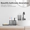 Seeatoo Bathroom Accessory Set, 4 PCS Grey Bathroom Accessories Set,