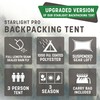 Stansport Starlite Pro Backpacking Tent with Full Mesh Rainfly