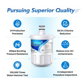 ICEPURE 5231JA2002A Refrigerator Water Filter,Compatible with LG LT500P, ADQ72910911, GEN11042FR-08, ADQ72910901, ADQ72910907, LFX25974ST, LFX25973S, Kenmore 9890, 469890 1PACK