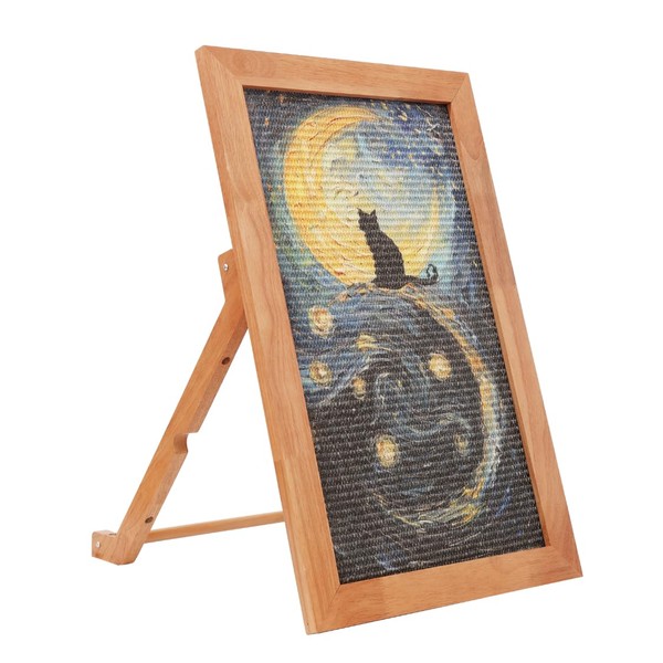 Furrther Art Scratcher-3-in-1 Cat Scratcher, Ramp, and Perch, Shedding-Resistant Cat