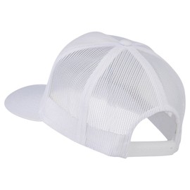 Yupoong 5 Panel Mesh Trucker Snapback Cap - White OSFM