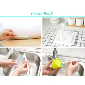 ABS Household Cleaning Brushes, Precision Cleaning Brush Kit/Cleaning Tools, for Corner Stain Dirt Clean Brush,ABS+ Non-Woven Cleaning Brush 5Pcs/Set