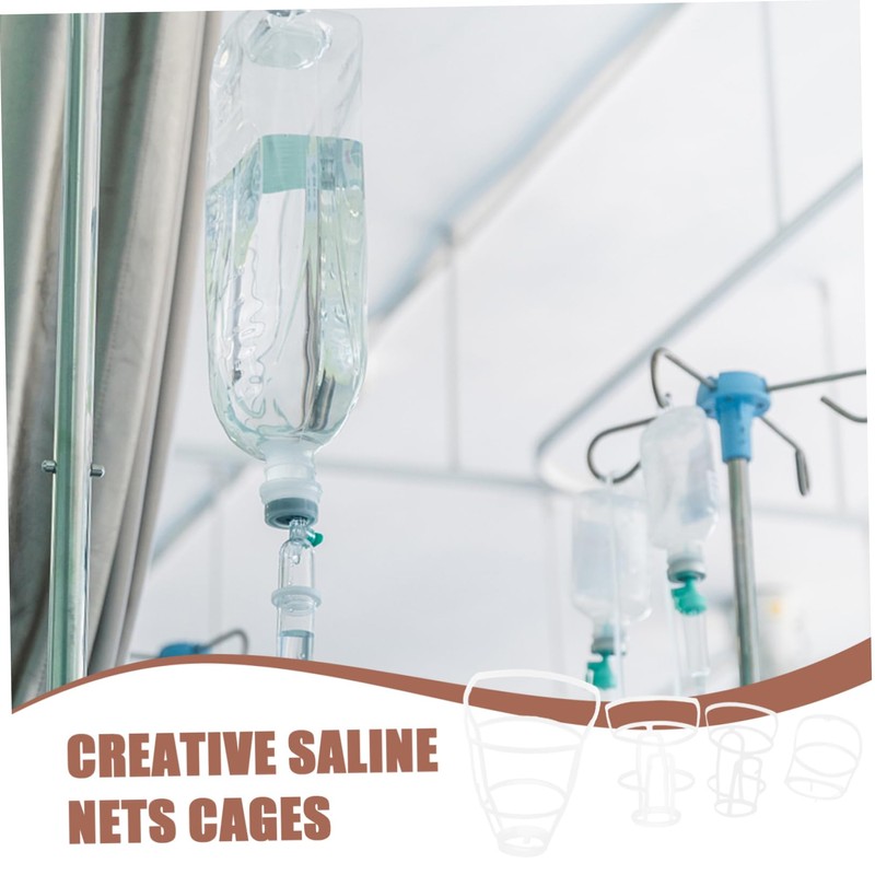 Mikinona 20Pcs Professional Infusion Bottle Nets for Iv Drip Stand
