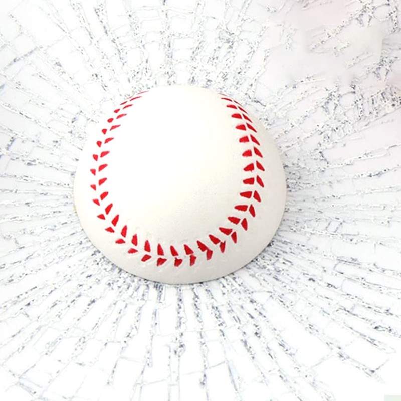 Mrisata 2 Pack 3D Glass Stickers Glass Stickers Baseball Shards