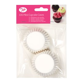 Tala 9cm Diameter Plain White Mini Cupcake Cases, Ideal for Smaller Shallow Cupcakes and Fairy Cakes, Perfect for Birthdays and Celebrations