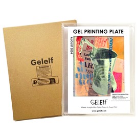 GELELF Upgraded Gel Printing Plate No Aging & Bubbling, Mini Size 3" x 5" Reusable Gel Plates for Monoprinting -Printmaking Art Supplies for Card Making, Book Press, Journaling, Scrapbooking