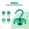Neosmuk Magnetic Hooks, 120lb Extra Strong Magnet with Hook for