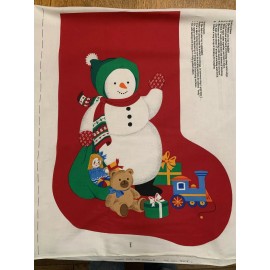 Unbranded Vintage Santa And The Christmas Arc Cotton Fabric Craft Panel- Pillow