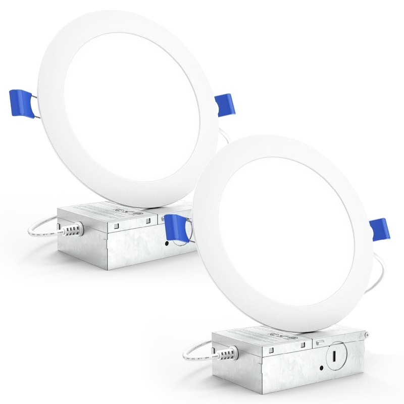 Sunco Recessed Lighting 6 Inch LED, Canless Ceiling Lights Slim