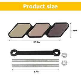 HZEL Car Grille Decor Badge, Tri-Color Emblem Auto Grid Insert Trims Decals, Vehicle Front Mesh Grille Label Decoration Sticker Accessories, Compatible with Sequoia 4-Runner High-Lander (Style G)