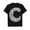 leopard animal print pattern monogram initial name letter c T-Shirt
