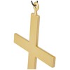 PVC Monks Cross Gold with Black Cord