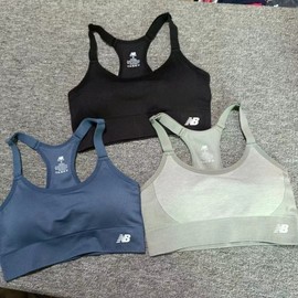 Women's Yoga Sports Bra Top - Wireless Push-up Damping for Fitness XL Size (suitable for approx. 60.00 Kg - 72.50 Kg)/Bm Black 3ea