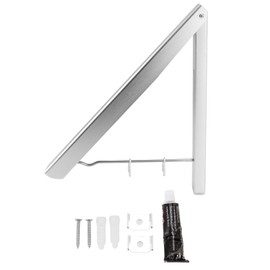 Retractable Clothes Hanger Rack Foldable Wall Mounted Aluminium Folding Clothes Drying Racks for Laundry Silver