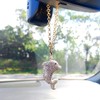 Bling Dolphins Rear View Mirror Accessories, Sparkling Embedded Rhinestones Marine