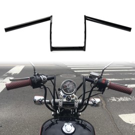 7/8" z bars motorcycle handlebars - PSLER drag bar 22mm handlebar handle for Softail Dyna Sportster Iron 883 Custom Bobber Chopper Cruisers Cafe Racer,Black