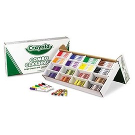 Crayola - Classpack Crayons W/Markers 8 Colors 128 Each Crayons/Markers 256/Box "Product Category: Writing & Correction Supplies/Crayons & China Markers"