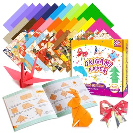 Pigipigi Kids Craft Origami Paper Kit for Kids Ages 5-8 8-12, with Guiding Book, 360 Sheets DIY Art and Crafts Supplies,Colorful Folding Papers Set Projects Gifts Activity for Boy Girl Toys(Japanese)