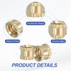 PATIKIL 40 Pcs Threaded Inserts Heat Set, 1/4"-20x6x8mm Female Brass