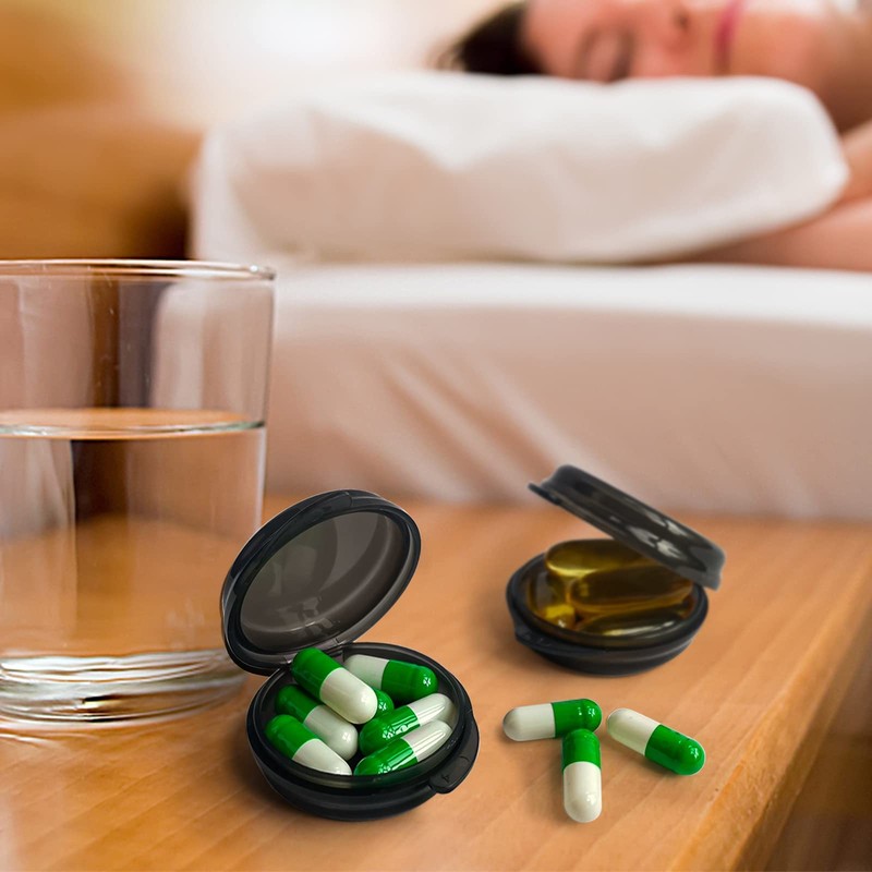 4 Pack Portable Mini Pill Case Small Pill Organizer Box