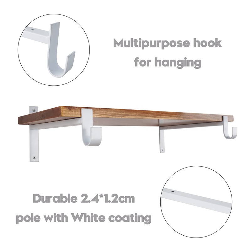 AddGrace Closet Rod Bracket Heavy Duty Shelf Brackets 10 Inch