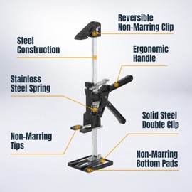 POWERTEC 71912 Labor Saving Arm Jack 2 Pack - 220 lbs Heavy Duty Furniture Lifter, 10" Adjustable Height, for Cabinets, Doors, Appliances, Installation & Home Improvement