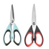 Vutyvve Kitchen Scissors, Multi-Purpose Heavy Duty Meat and Poultry Shears, Sharp Stainless Steel Blade Kitchen Scissors, Dishwasher Safe, Black/Sky Blue, 2 Piece Set