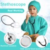 Amtum Kids Doctors Outfit Doctor Costume Kids with Lab Coat，Stethoscope，Scrubs