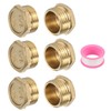 sourcing map 6 Pcs Brass Outer Hex Thread Fittings, G1/2"