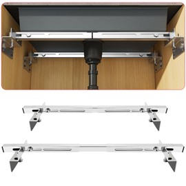 Undermount Sink Brackets, Adjustable Undermount Sink Supports, Stainless Steel Sink Brackets for Heavy Duty Kitchen Sinks 20-31.5 inches