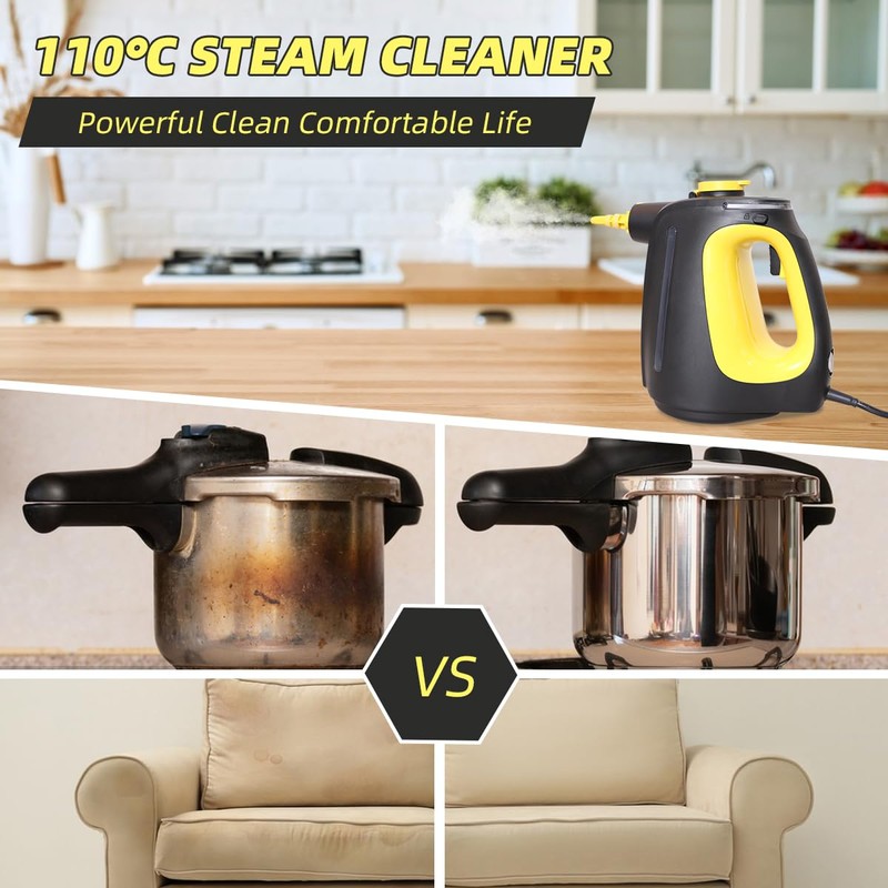 Handheld Steam Cleaner with 9 pcs Accessories Multi Surface Steam
