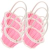 WHAMVOX 6Pcs Mini Plastic Woven Baskets for Easter Egg Decoration