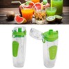 Fruit Infuser Water Bottle Anti Slip Grip Flip Top Lid