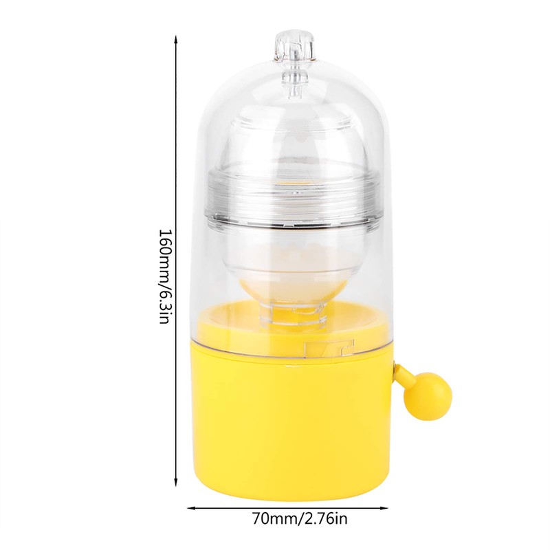 Egg Shaker Scrambler, Hand Whisk Powered Golden Egg Maker Yolk