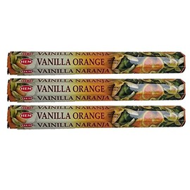 HEM (Hem): Incense Sticks, Incense, Hexagonal Incense, Set of 3 (Vanilla Orange)
