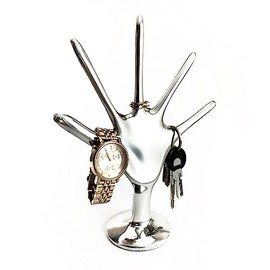 Mano para Anillos, Pulseras y Collares - Organizador Alhajero para Joyería, Llaves y Relojes | Soporte Porta Anillos de Metal