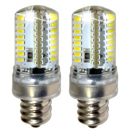 HQRP 2-Pack 7/16 110V LED Light Bulbs Cool White Compatible with Babylock BL5380ED / BLE1 / BLE1AT / BLE1DX / BLE1LX / BLE1SX Sewing Machine