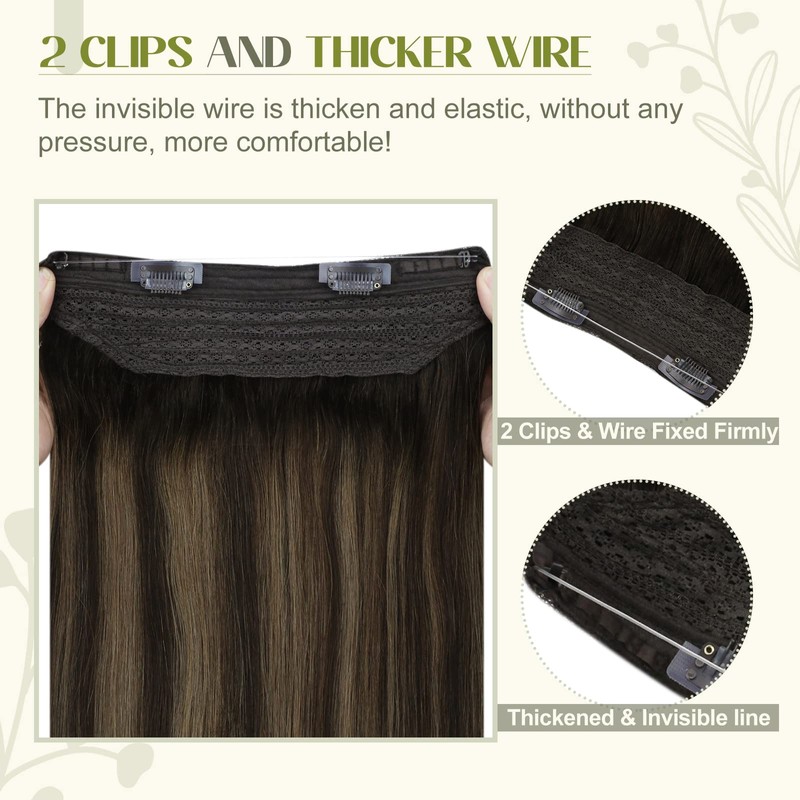 Fshine Flip in Wire Hair Extension Wire 45 cm Balayage