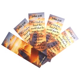 John 3:16 Prayer Card Bookmark Scripture Verse Bulk Bundle Page Marker Made in The USA, Set of 5